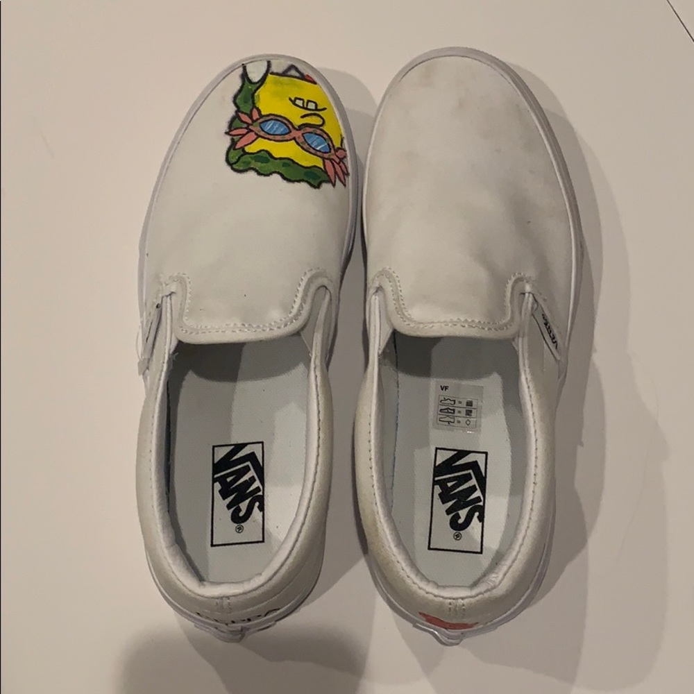 Custom White Vans!